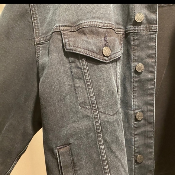 LIKE NEW Mens Express Hyperstretch Dark Blue Trucker Jacket Size XL - Picture 4 of 6